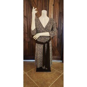 AGB Dress Brown And White Size 12